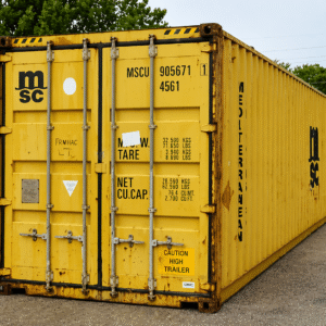 40ft HC Used Wind and Watertight Shipping Container – Yellow or Green