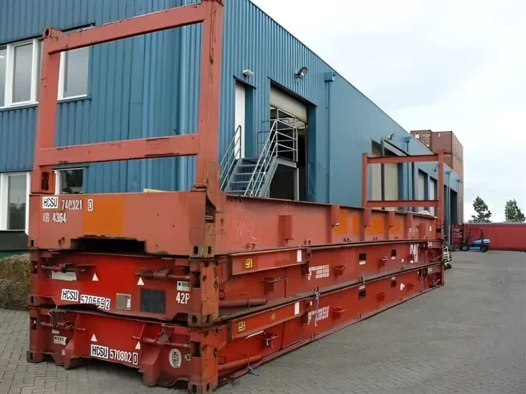 40Ft X 8Ft Used Flat Rack Shipping Container - Image 2