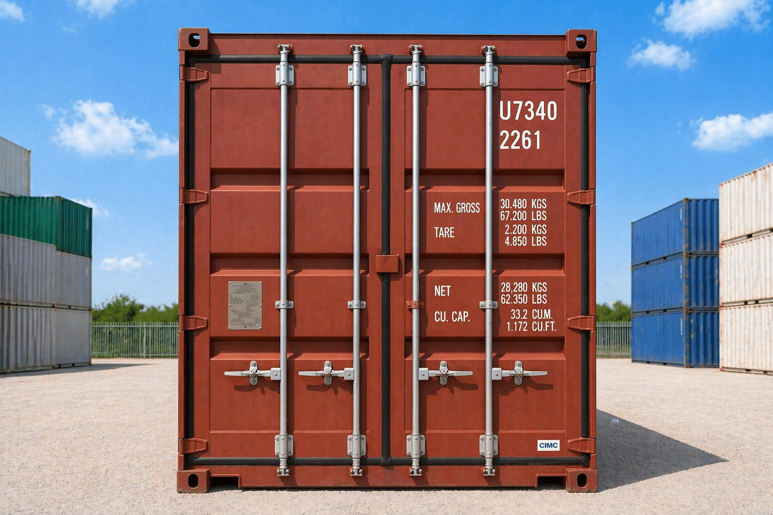 20ft Standard Wind and Watertight Shipping Container for Sale - Image 3