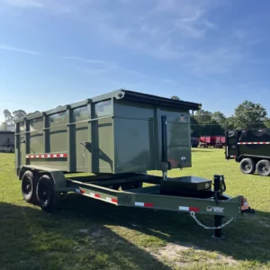 7x14TA2 Titan Pro Series Dump Trailer Army Green
