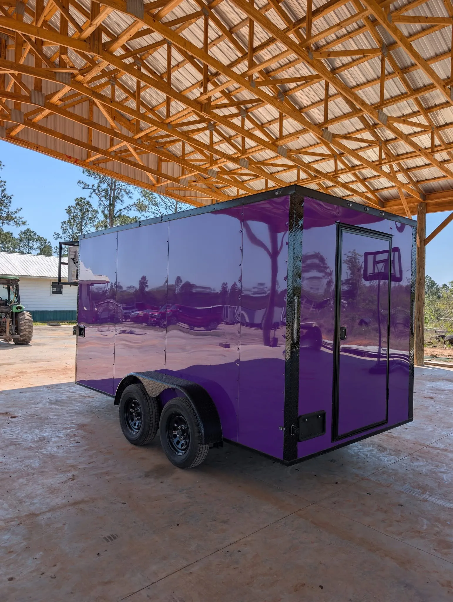 7x14TA Coast to Coast Purple Blackout Concession Trailer for Sale - Image 4