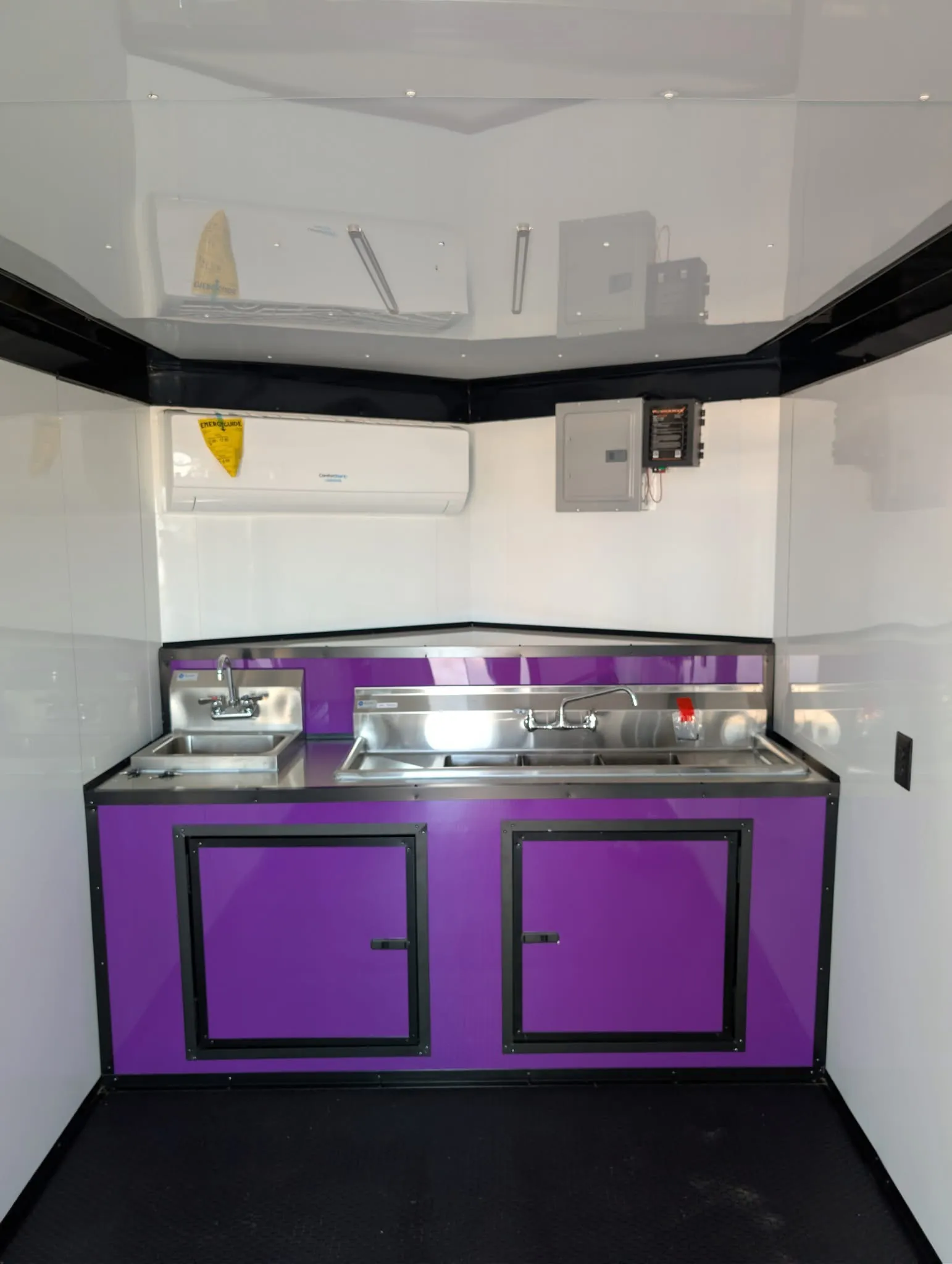 7x14TA Coast to Coast Purple Blackout Concession Trailer for Sale - Image 5