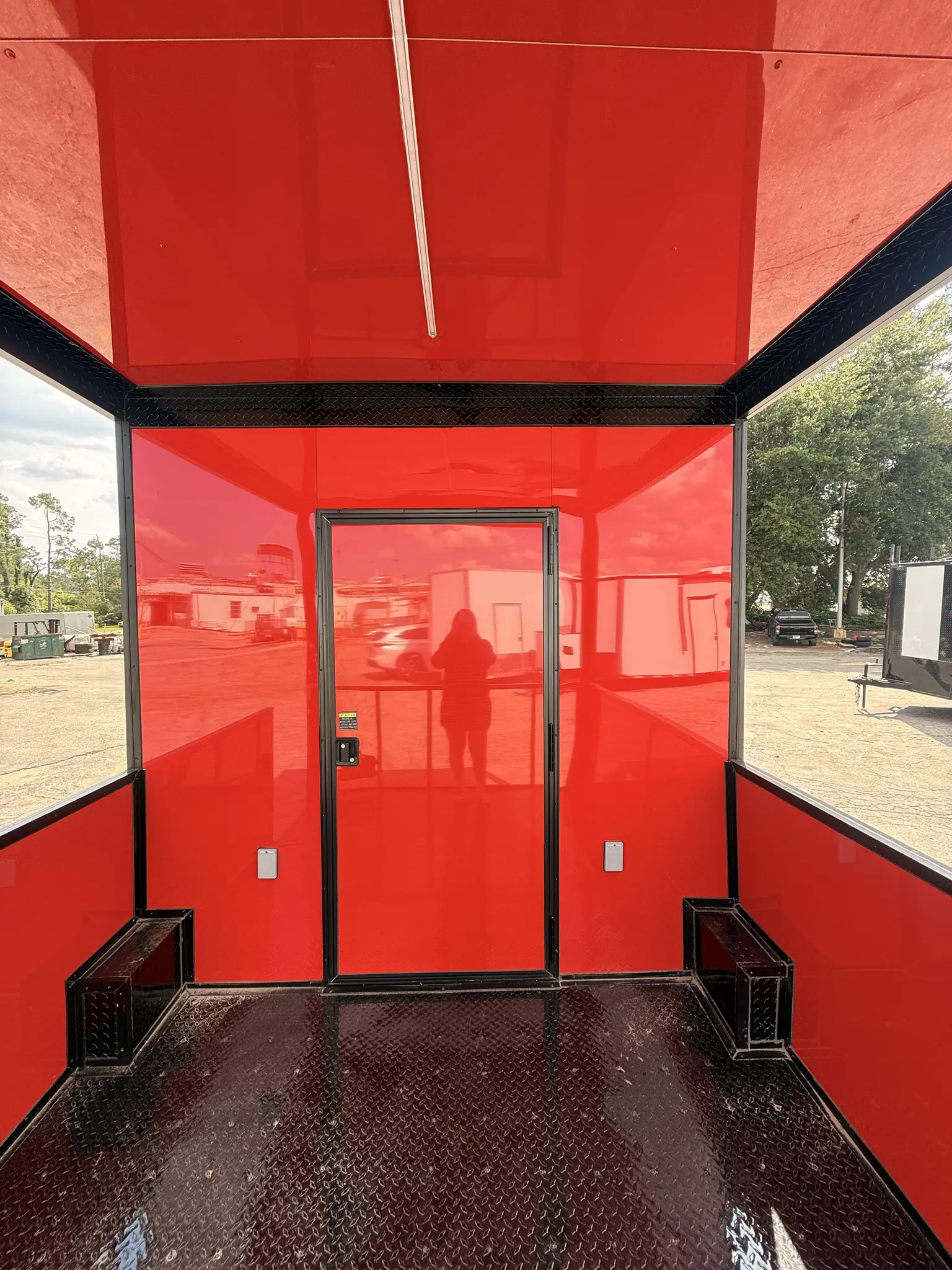 8.5x24TA2 Hook & Line BBQ Concession Porch Trailer Red Blackout Package - Image 8