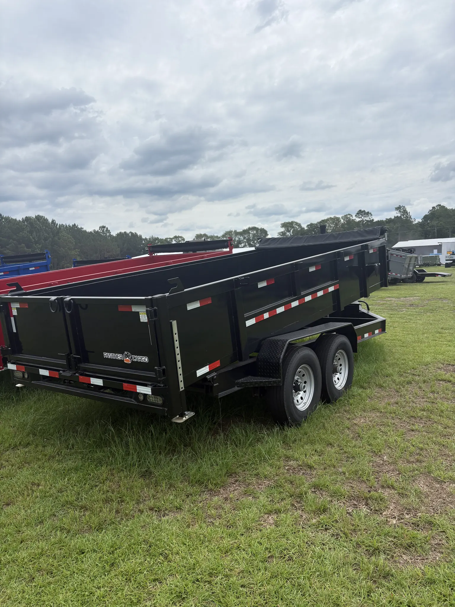 7x16TA2 Panther Cargo Dump Trailer Black - Image 3