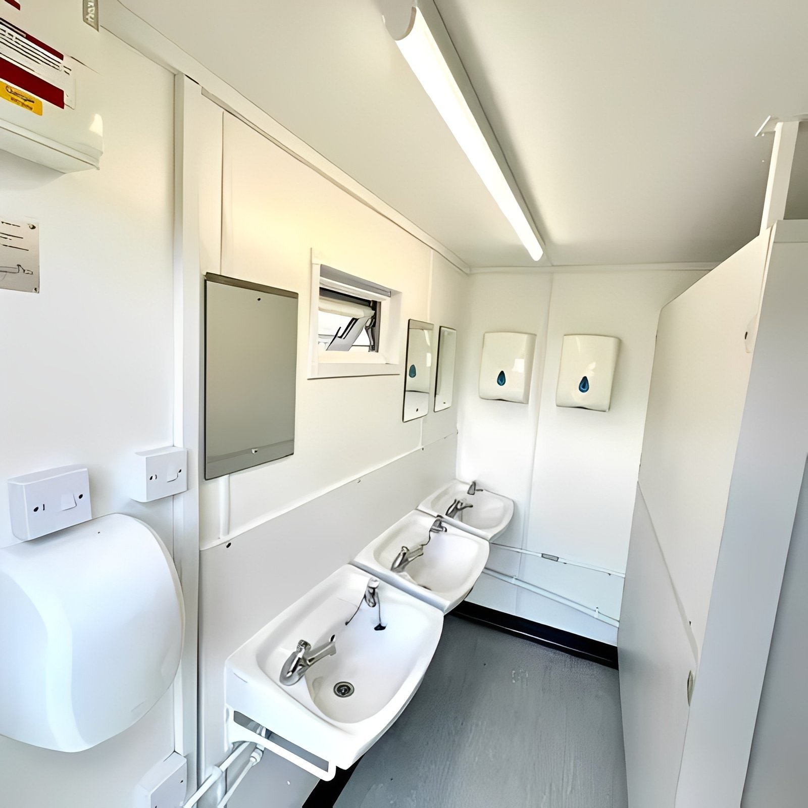 16ft x 9ft Anti-Vandal Portable Toilet Block - 3+1 Steel Welfare Unit - Image 9