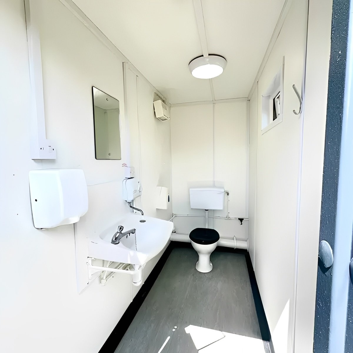 16ft x 9ft Anti-Vandal Portable Toilet Block - 3+1 Steel Welfare Unit - Image 7