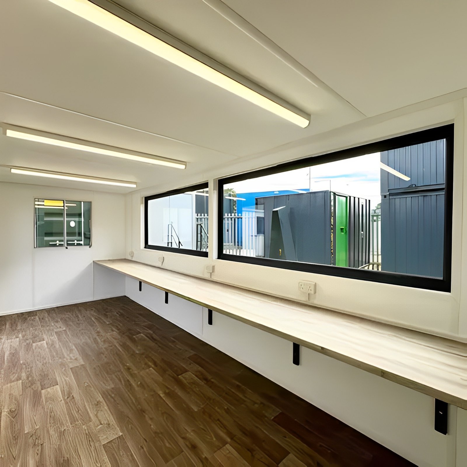21ft x 8ft Custom Cabin Office / Canteen | Picture Windows | Portable Building - Image 9