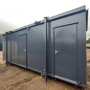 24ft x 9ft Anti-Vandal Toilet Block - 5+1 Portable Steel Welfare Unit