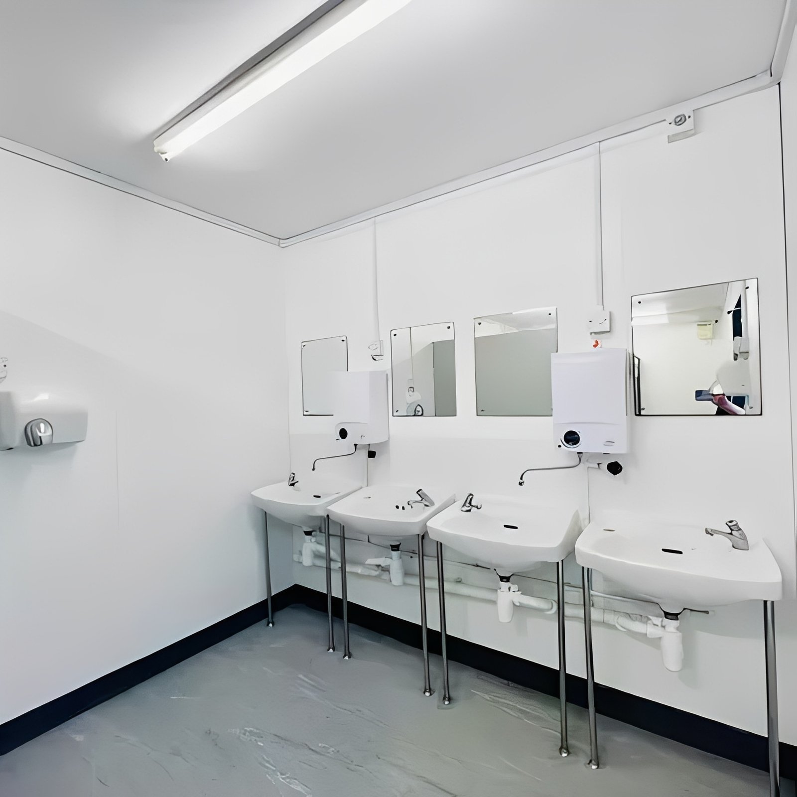 24ft x 9ft Anti-Vandal Toilet Block - 5+1 Portable Steel Welfare Unit - Image 8