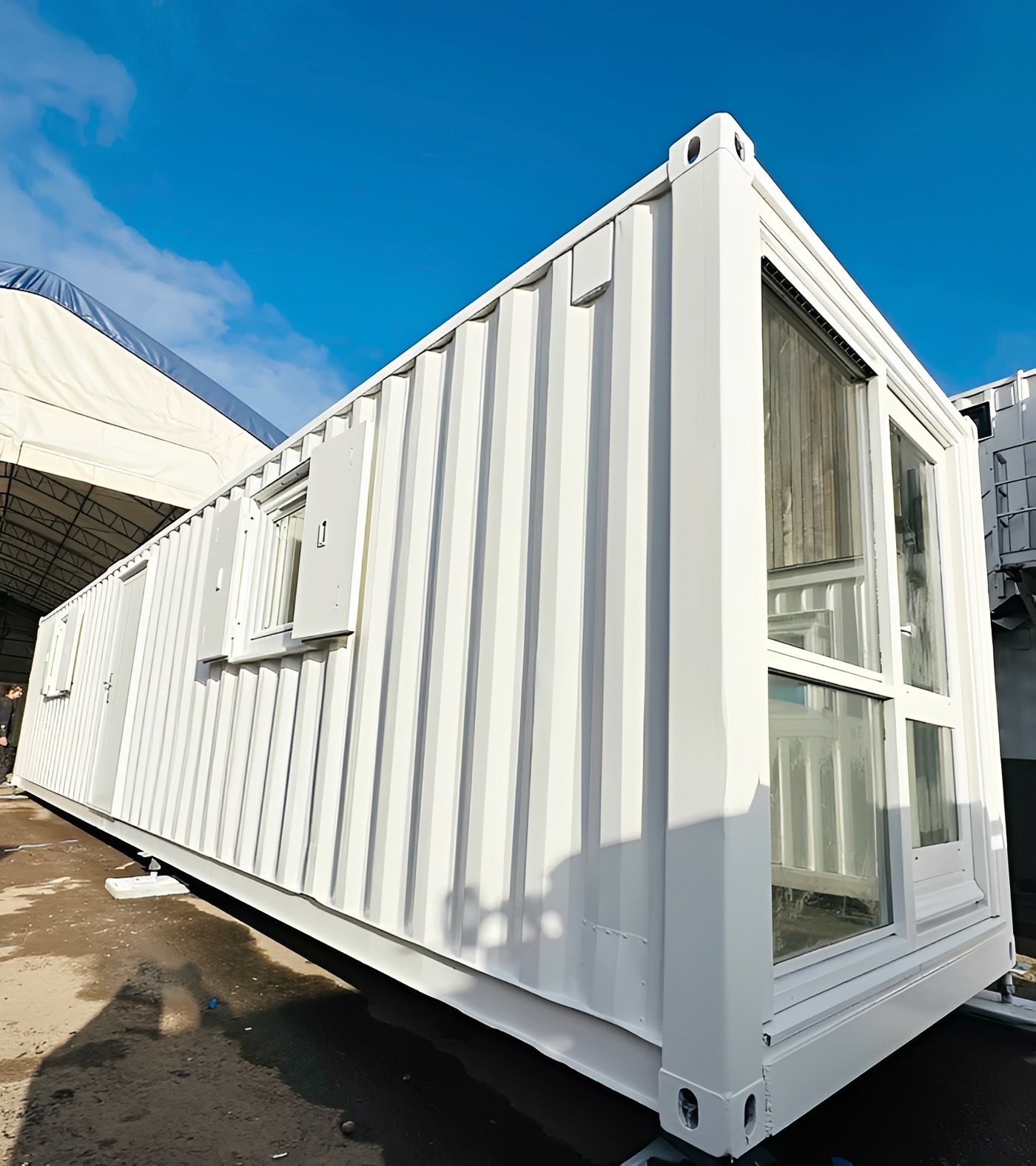 40ft x 8ft Converted Shipping Container Office & Canteen - Insulated Portable Welfare Unit