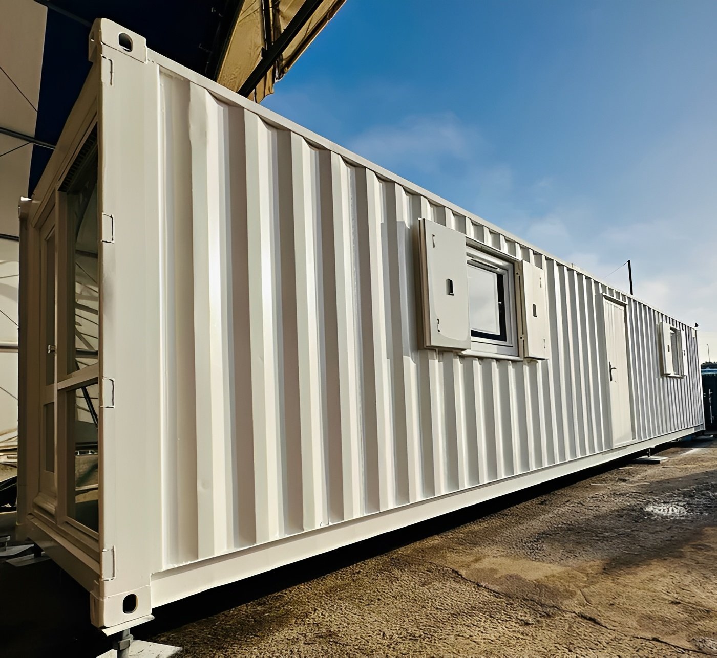 40ft x 8ft Converted Shipping Container Office & Canteen - Insulated Portable Welfare Unit - Image 3