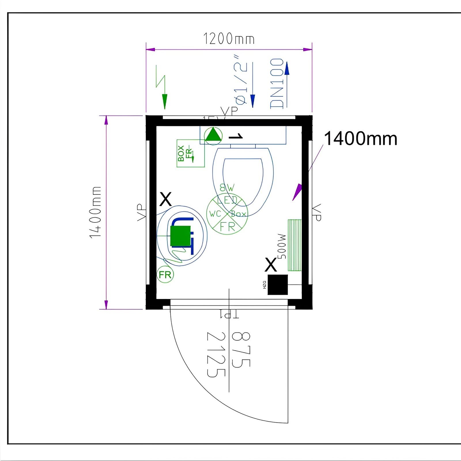 5ft x 5ft Single Portable Toilet Block - Insulated Steel WC Unit with Wash Basin - Image 4