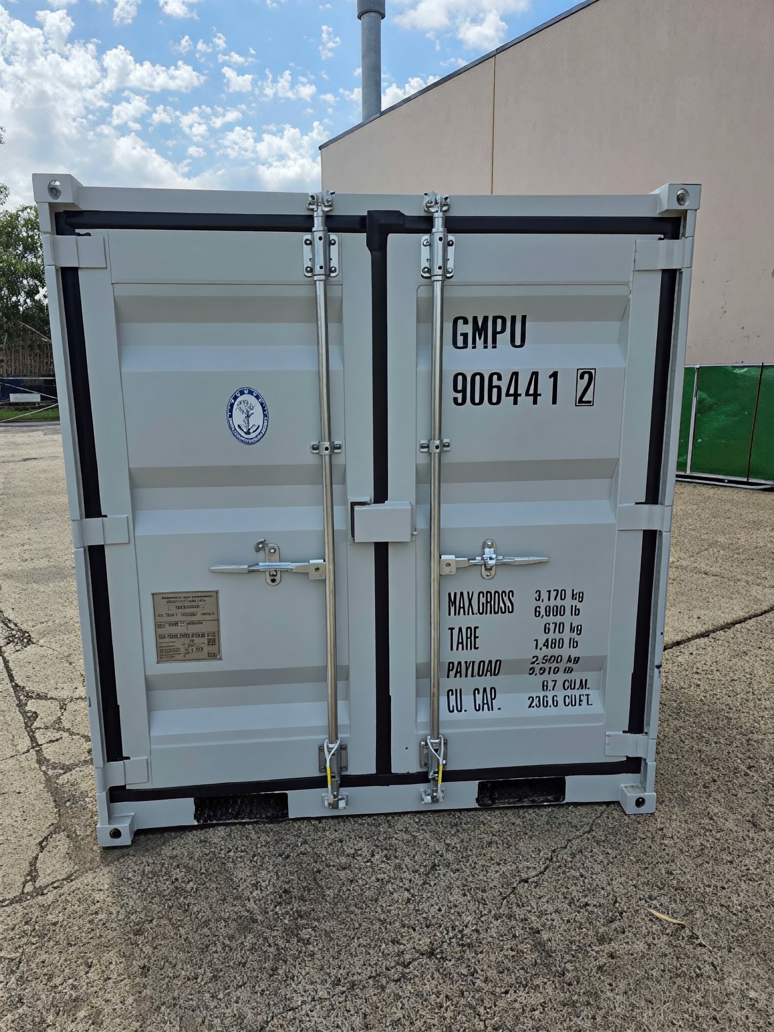 7ft Mini Shipping Container with Side Door, Rear Door & Window | Lockable Steel Storage Container - Image 4