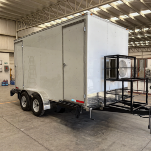 Upscale 2 Stall Portable Restroom Trailer 7ft x 14ft with A/C