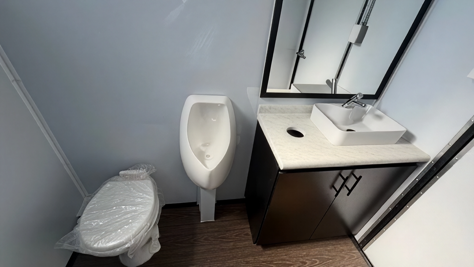 Upscale 2 Stall Portable Restroom Trailer 7ft x 14ft with A/C - Image 3
